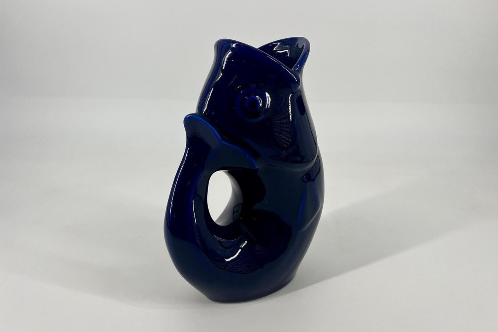 Cobalt Blue Fish Pitcher