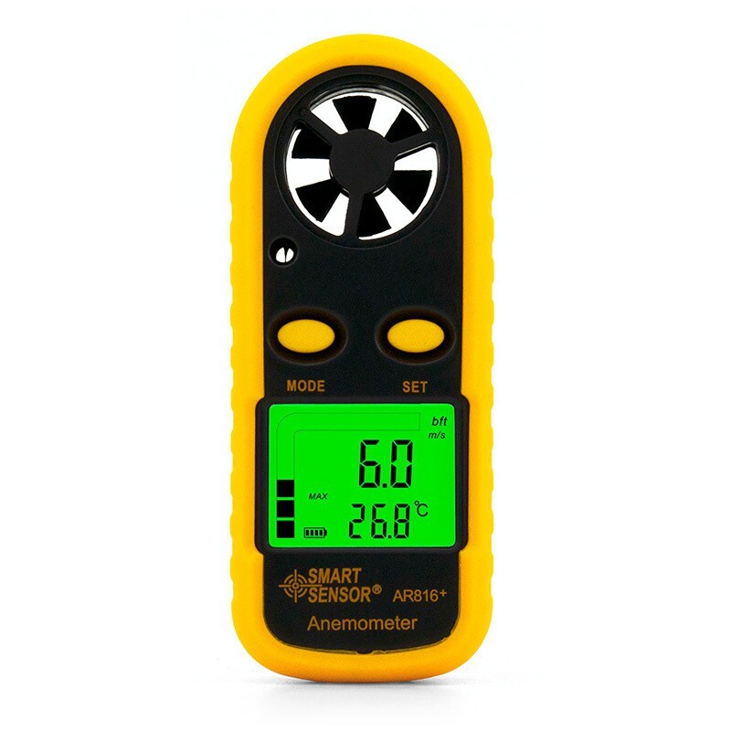 SMART SENSOR Digital Anemometer Handheld Air Wind Speed Velocity LCD Portable AU