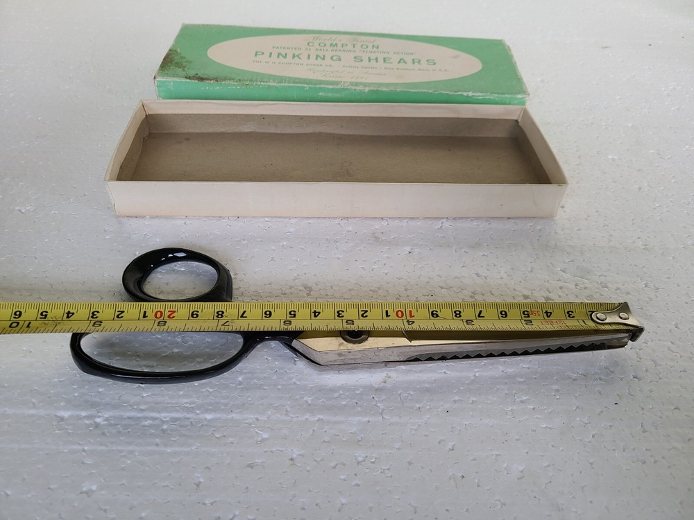 Vtg Compton 7500B Pinking Shears Floating Action, Made In USA
