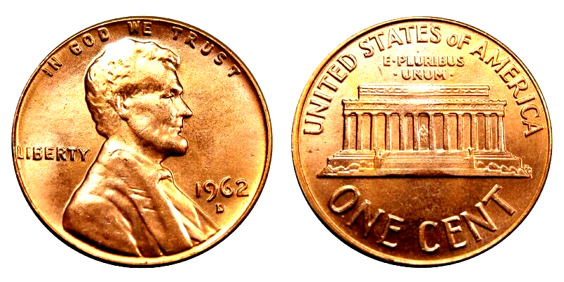 1962 D Lincoln Memorial Mint