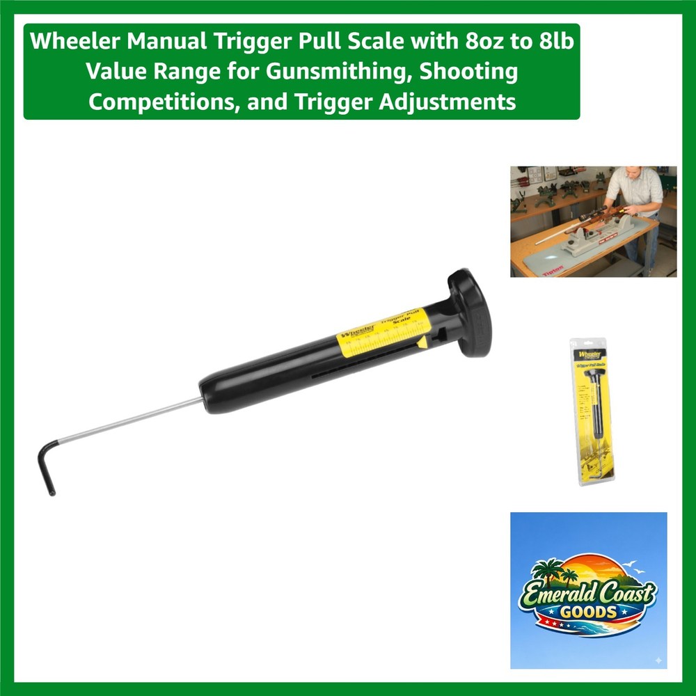 Top-Quality Manual Trigger Pull Scale: 8oz to 8lb Range with Sliding Indicator