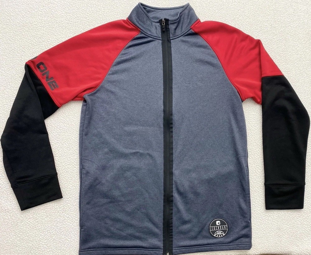 and1  Track Jacket Gym Workout Mens Medium Full Zip Front Pockets Polyester