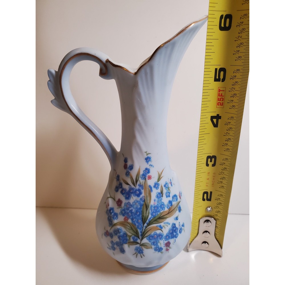 Flowery Ceramic Pitcher - 6"