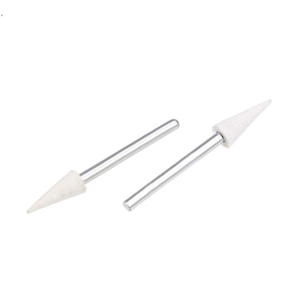 uxcell 6mm Wool Felt Mounted Points Conical Polishing Bits Burrs Buffing Whee...