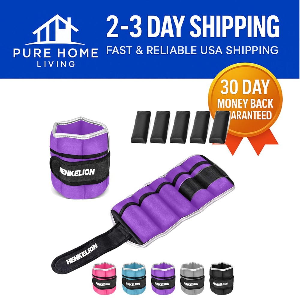 Durable 3 lbs Adjustable Ankle Weights for Enhanced Strength Training & Recovery