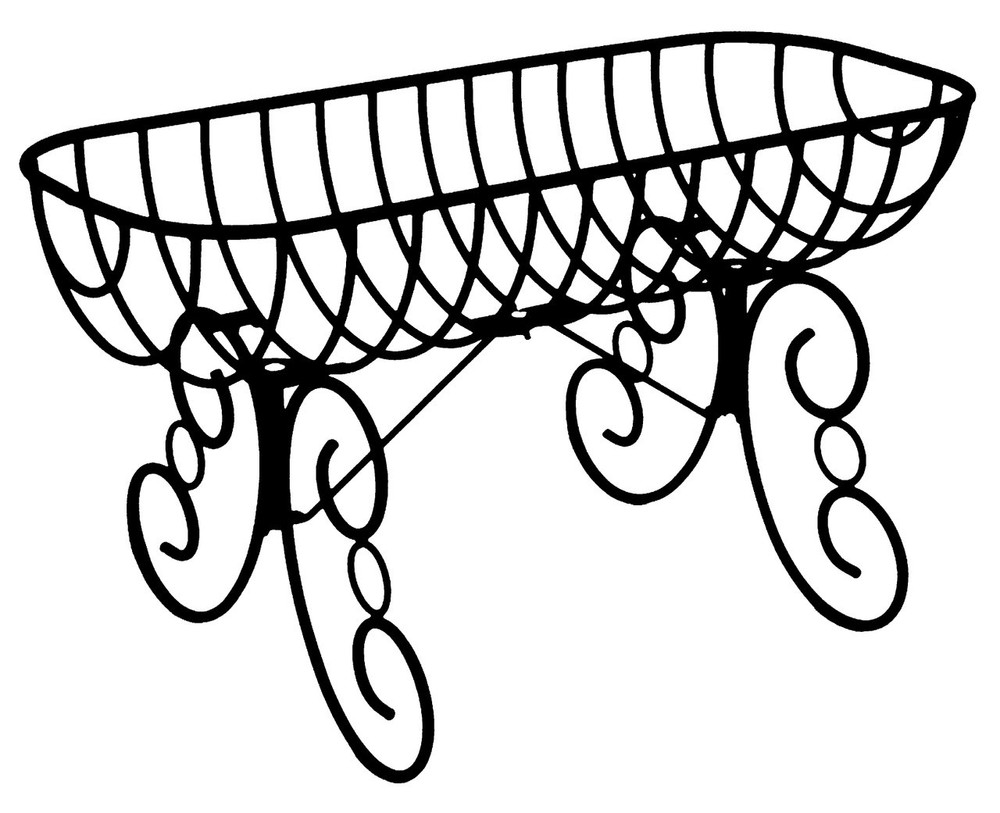 44" Long Cradle Planter with Coco Liner
