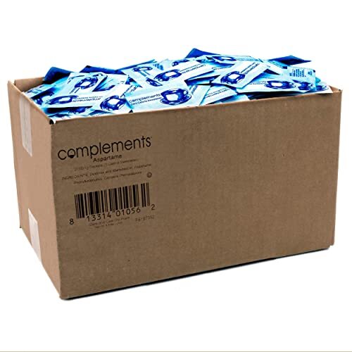 Complements Zero Calorie Aspartame Blue Sweetener Packets, 2000 Count