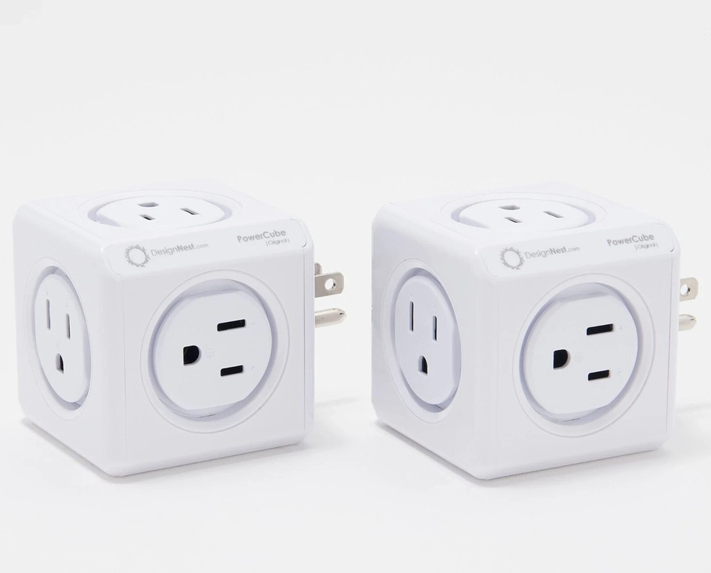 PowerCube Original Modular 5-Socket System Set of 2 in White