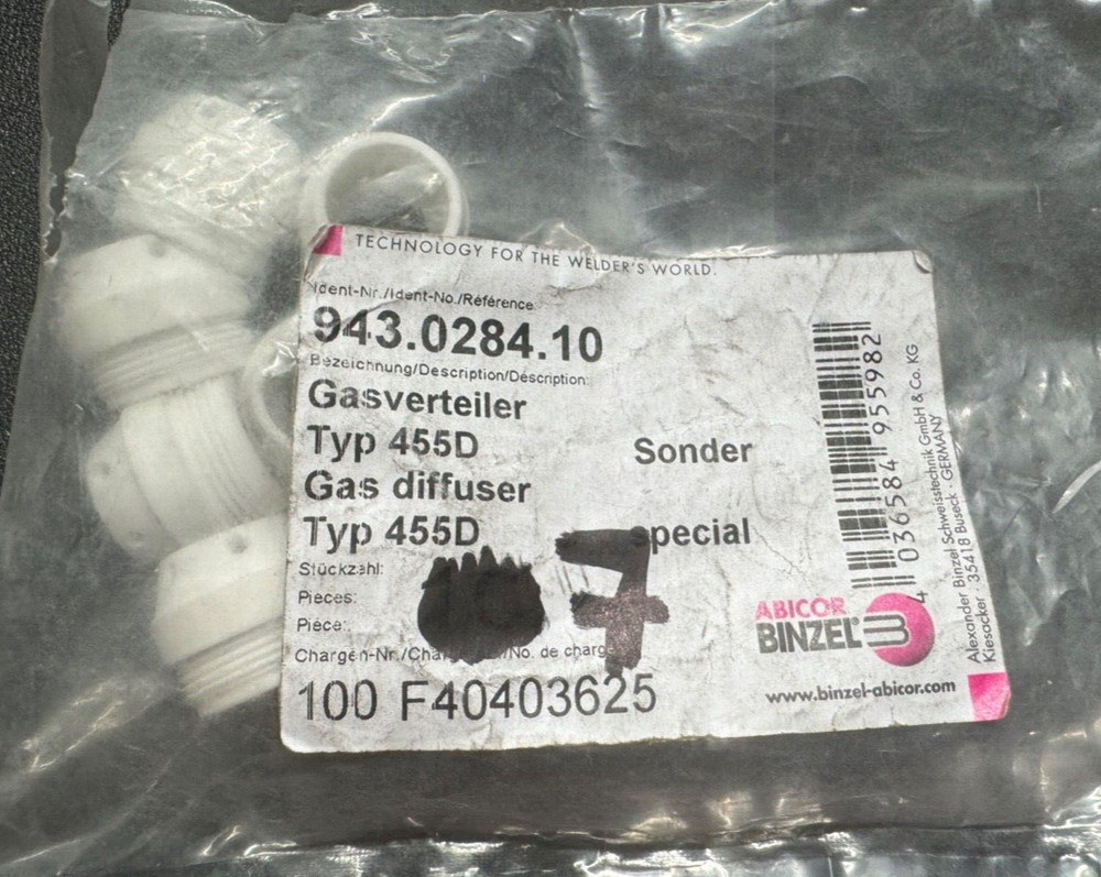 7 NEW Abicor Binzel Robotic Diffuser Insulator Short 943.0284.10