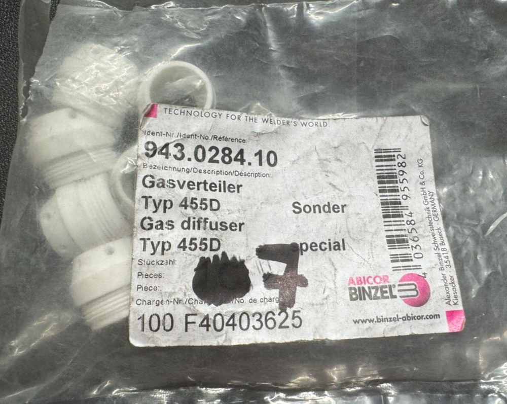 7 NEW Abicor Binzel Robotic Diffuser Insulator Short 943.0284.10