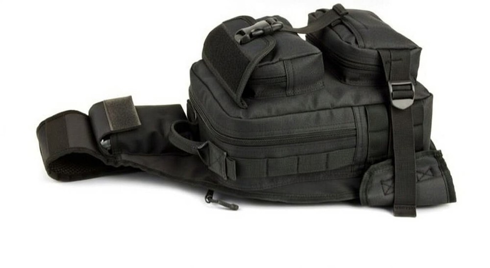 Protector Plus Tactical Sling Bag – Black Multi-Function Chest Pack