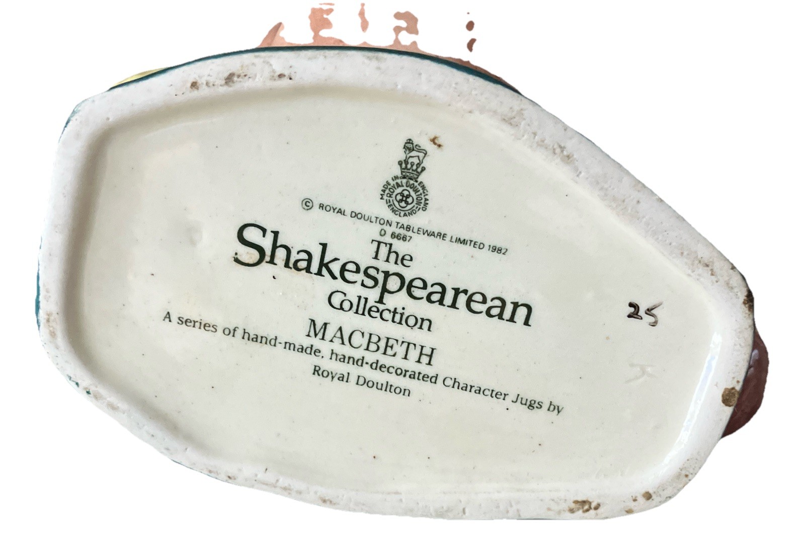 D6667 Shakespeare MACBETH Vintage ROYAL DOULTON Jug LARGE CHARACTER MUG / MINT!