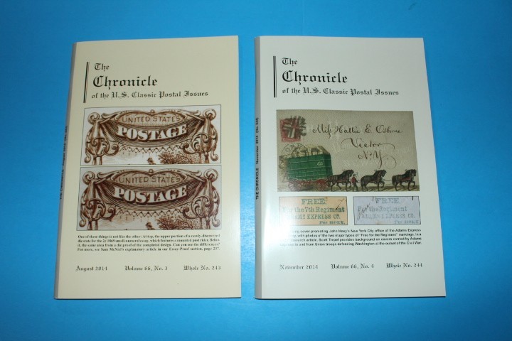The Chronicle of US Classic Postal Issues 2014 Full year BlueLakeStamps Timeless