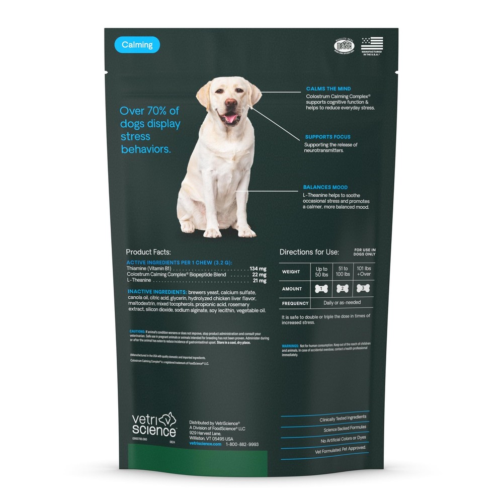 VetriScience Calm & Confident Chews, Composure Clinically 60 60 Chews