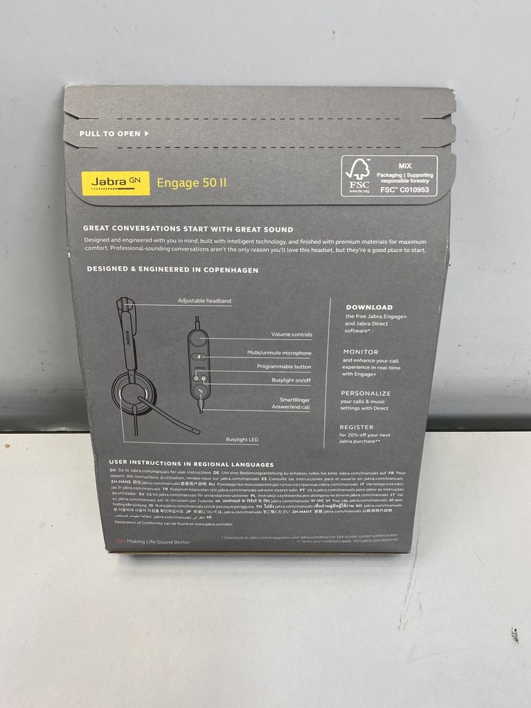 Jabra - Engage 50 II Headset - Stereo USB Type C - Wired