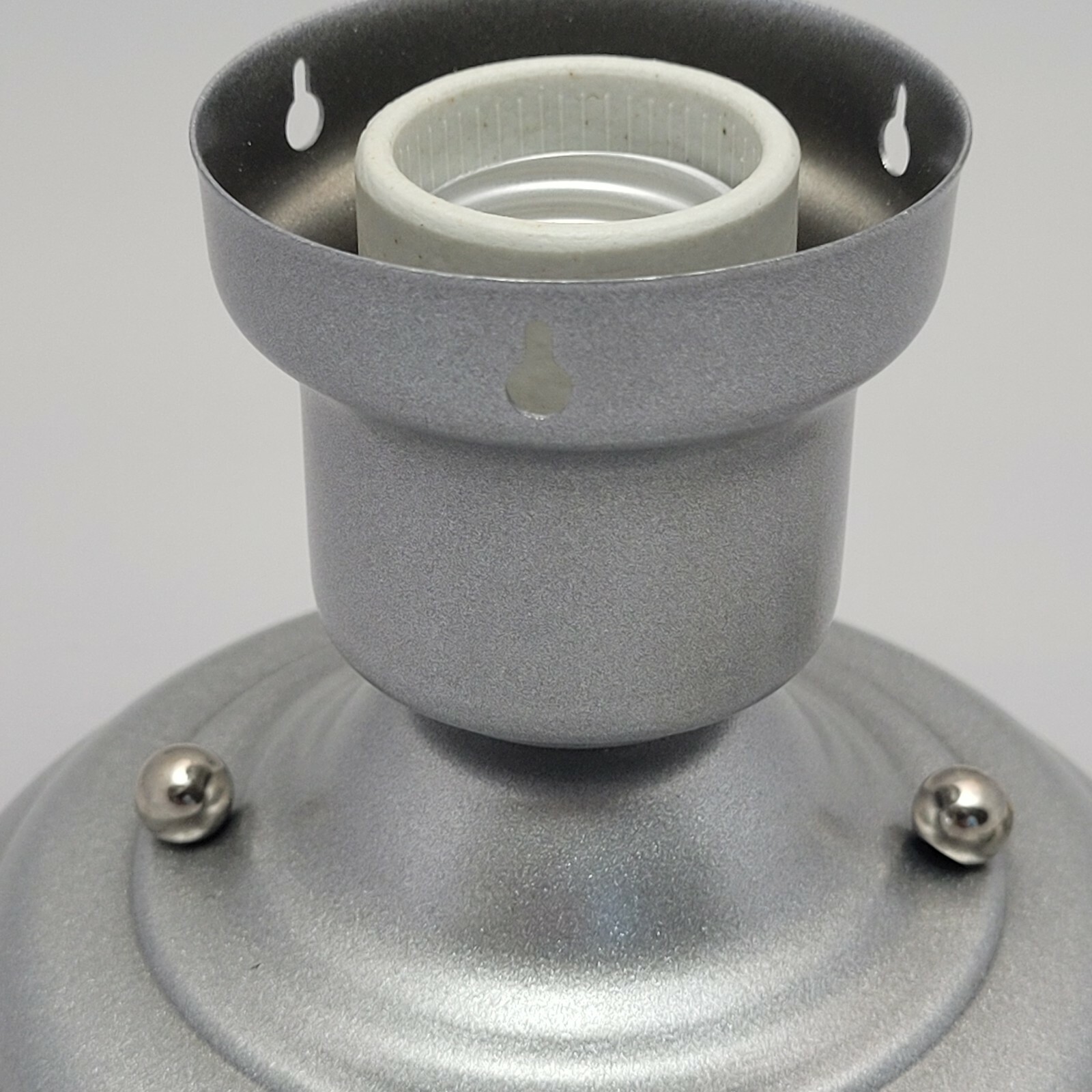 LOOK!!! NEW SILVER 3-CHAIN LIGHT FIXTURE -VINTAGE ART DECO SHADE Three Chain