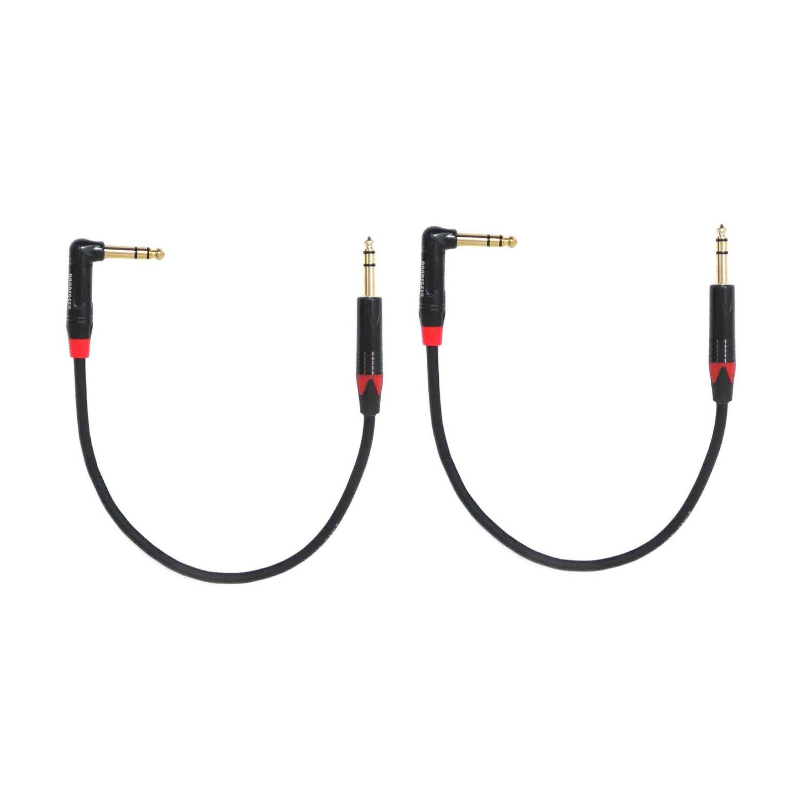 Rannsgeer 2 Pack 1/4" TRS to 1/4" TRS Right Angle Patch Cable (2 Pack) R710xx