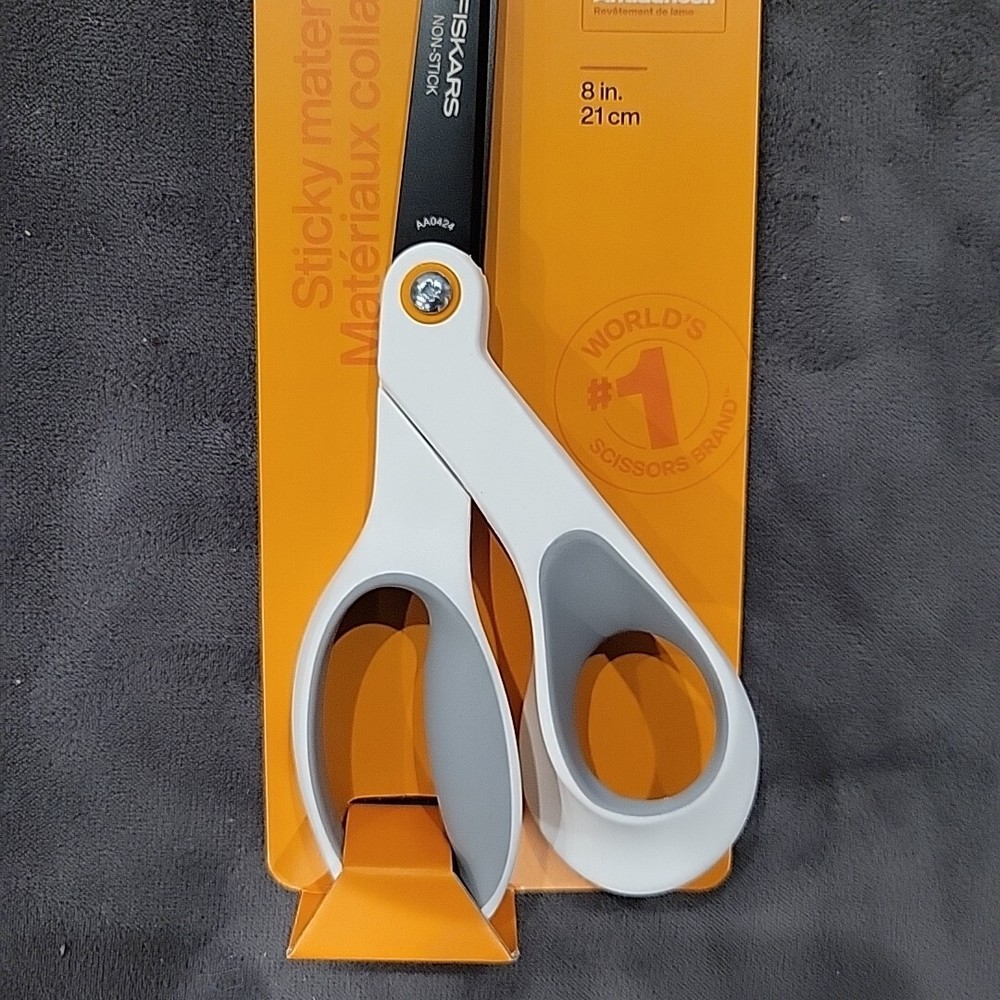 Fiskars non-stick scissors 8 inch Sticky Materials Precision Ground Stainless