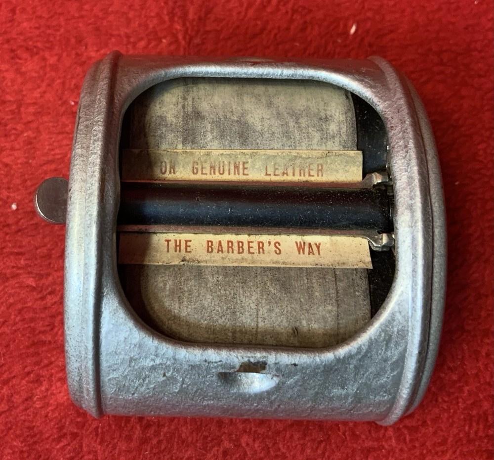 Vintage TwinPlex Stropper Double Edge Razor Blade Sharpener Original Box Clean