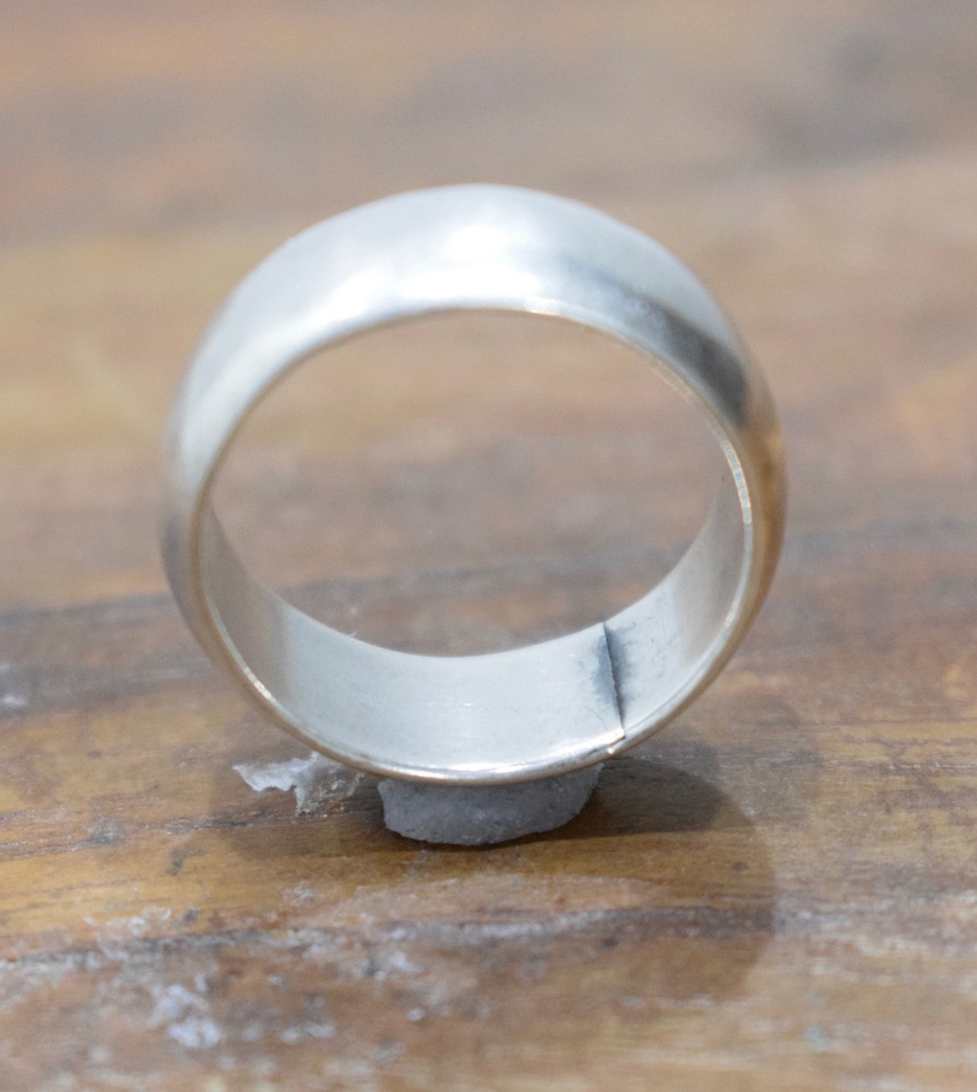 Ring Sterling Silver Etched Cut Out Band Ring