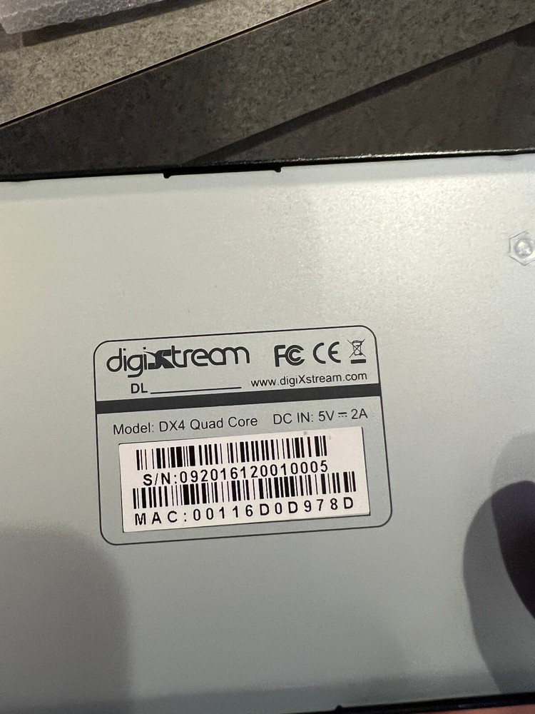 DigiXstream DX4 Quad Core 4K HD Streaming Player. Used