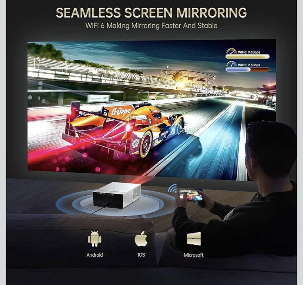 XIDU Portable Projector With Wi-fi & Bluetooth Model M26