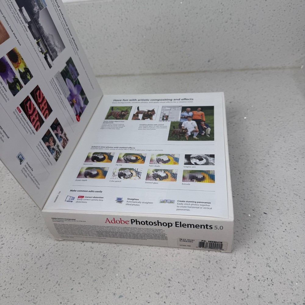 Adobe Photoshop Elements 5.0 Software Photo Editor Win XP PC CD 2006 NEW SEALED