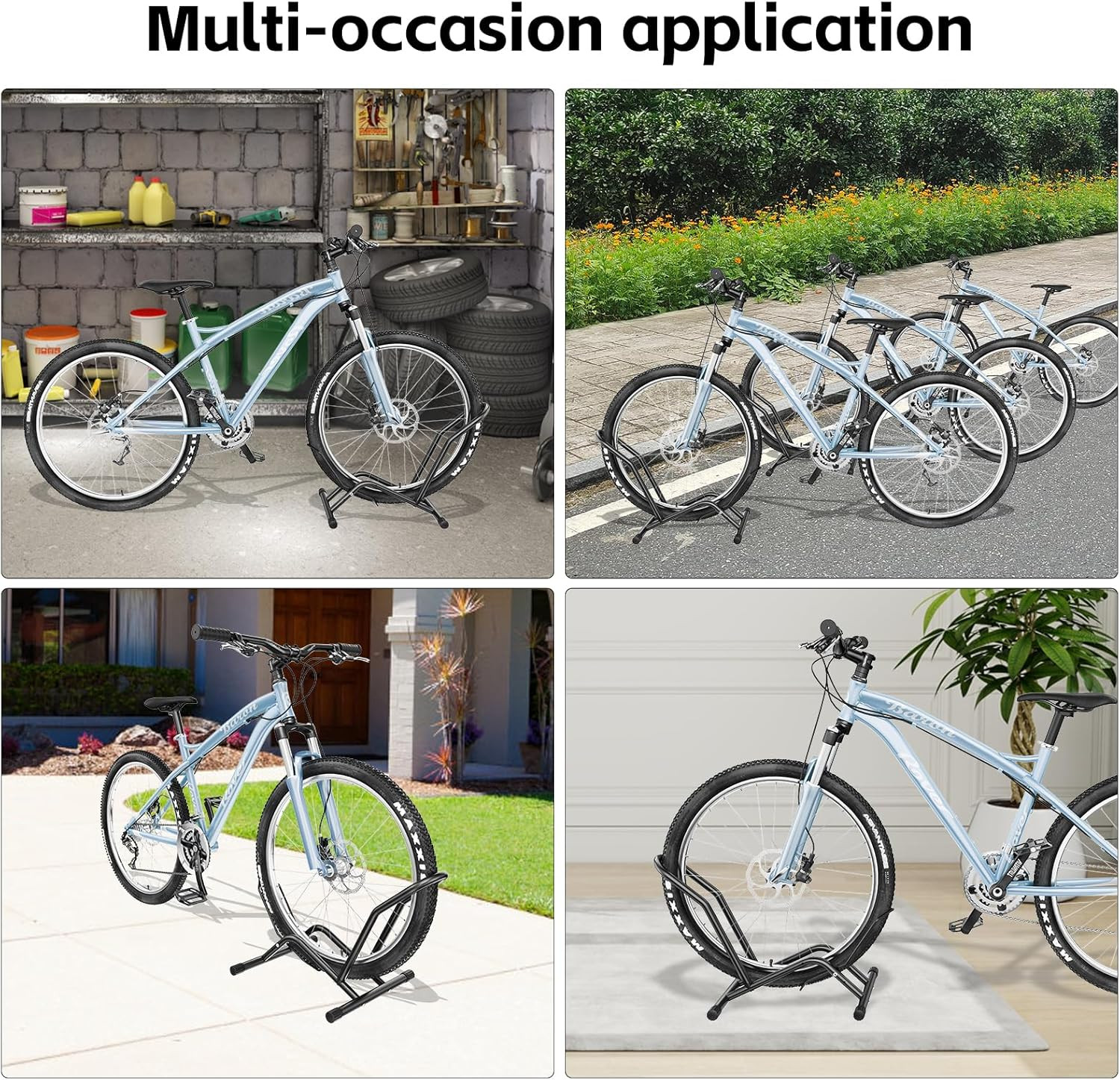 Bike Floor Stand Indoor Bike Stand for Garage/Home,Adjustable Bicycle Parking St