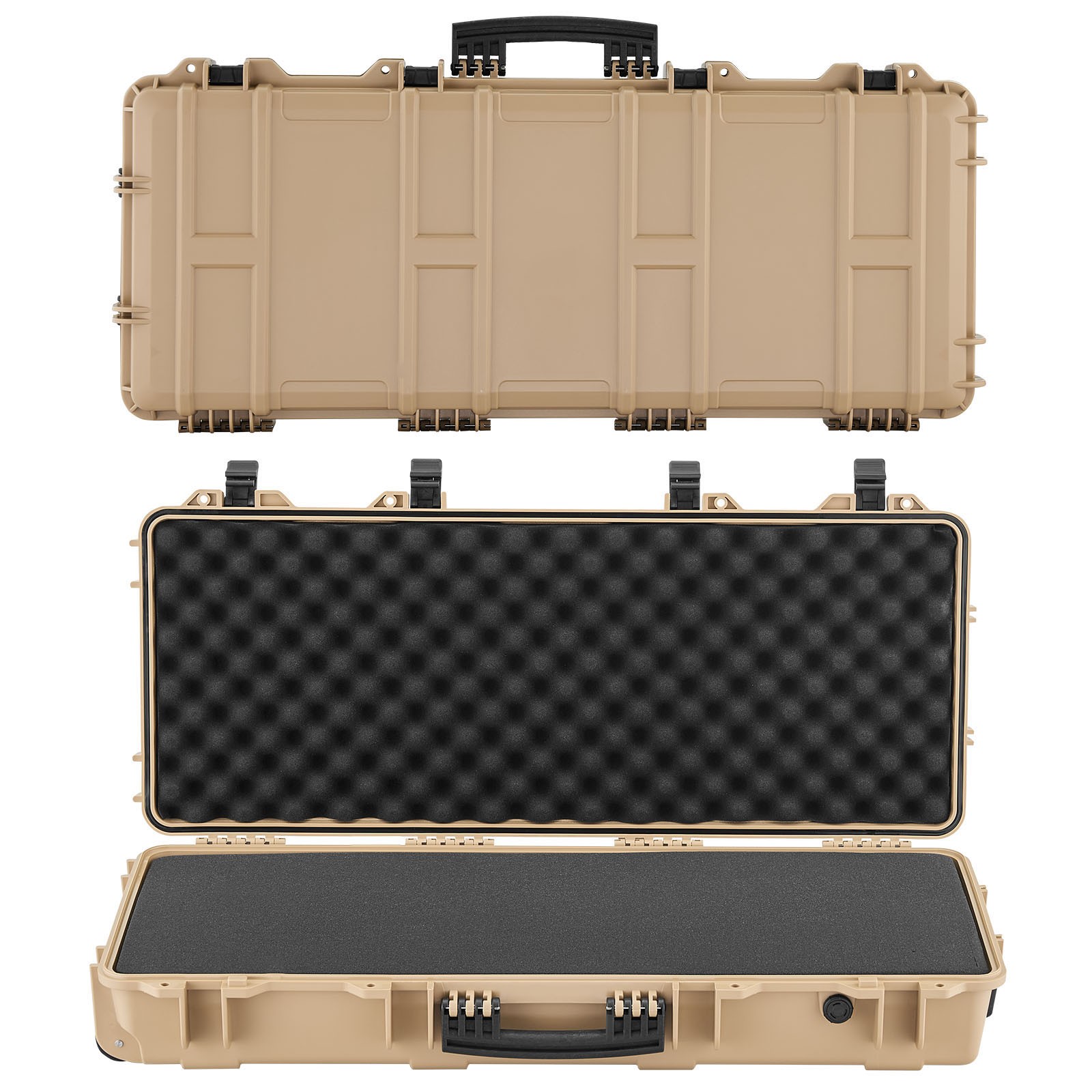 Uimoso Hard Rifle Case IP67 Waterproof Rifle Storage Case w/ Pre-cut Foam Khaki