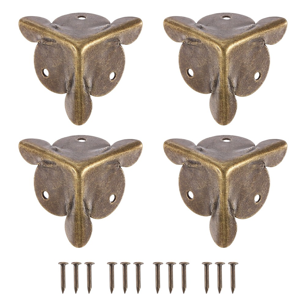 28 Pcs 19mm Decorative Box Corner Cover, Corner Protector, Bronze
