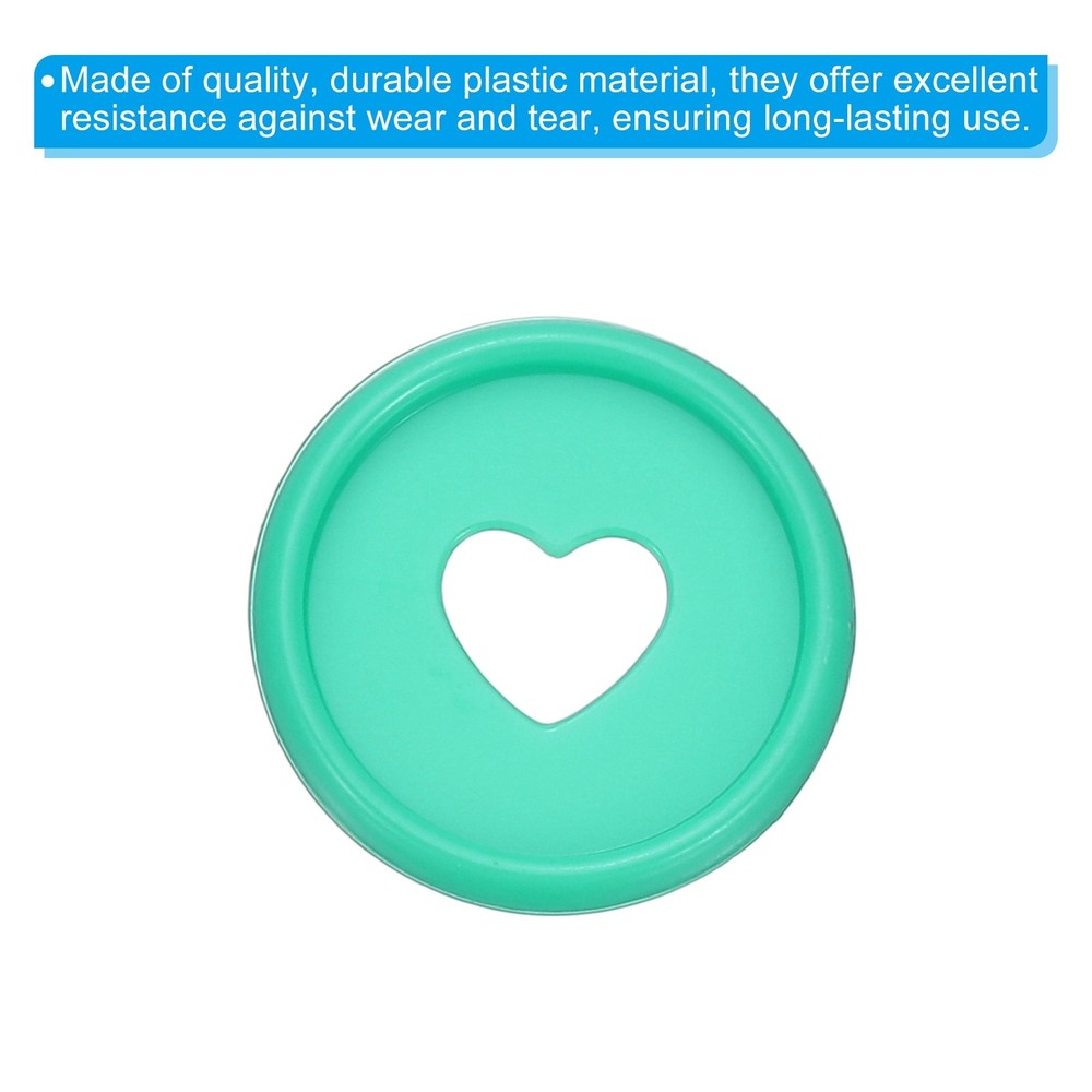 24mm Plastic Book Binding Discs, 11 Pack Expansion Discs Heart, Green