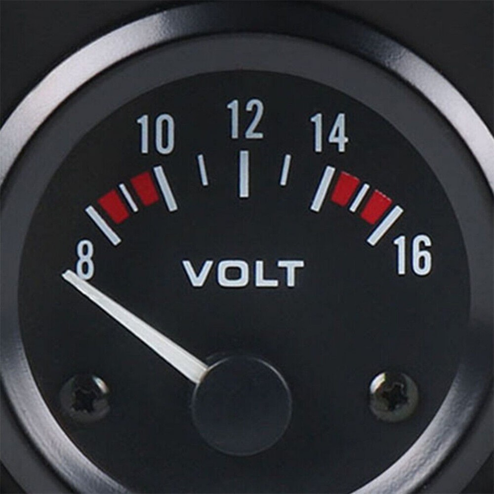 52mm Voltage Gauge LED Light 8~16V Voltmeter Panel Meter For Car Motorcycle