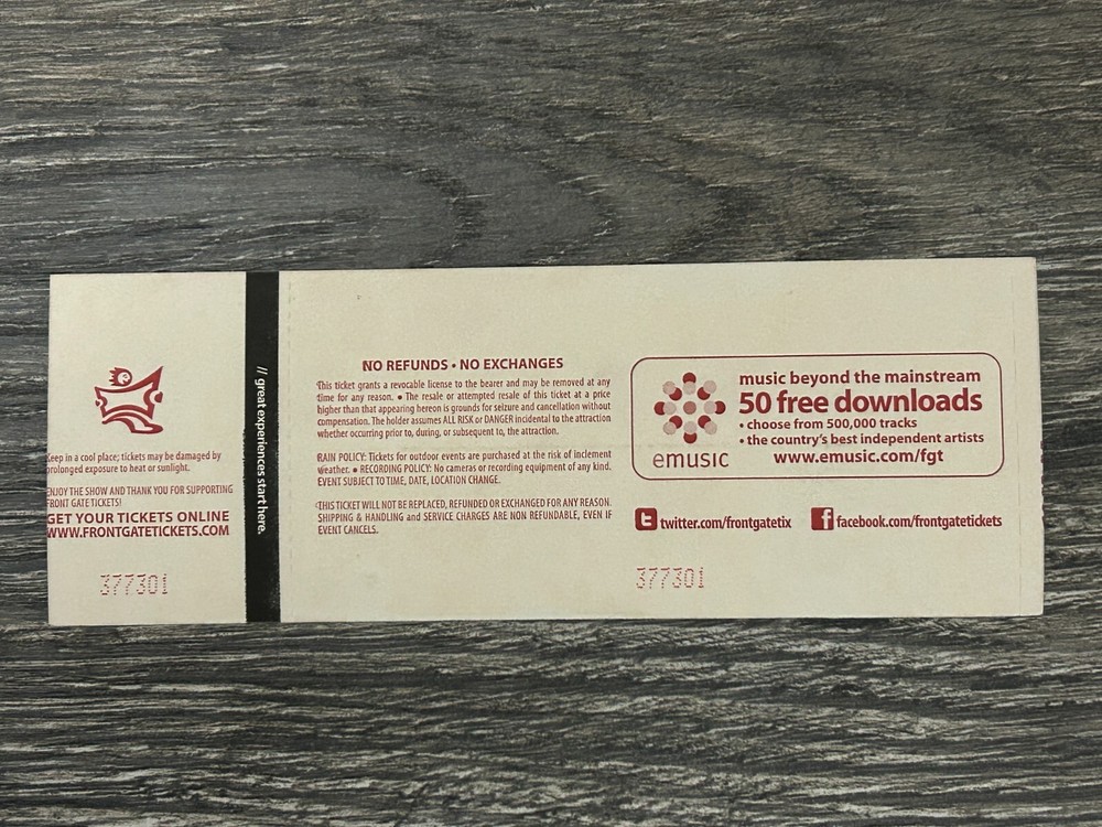 KISS DESTROYER Tribute Band FULL TICKET STUB Sept 4 Houston TX Vintage Kiss