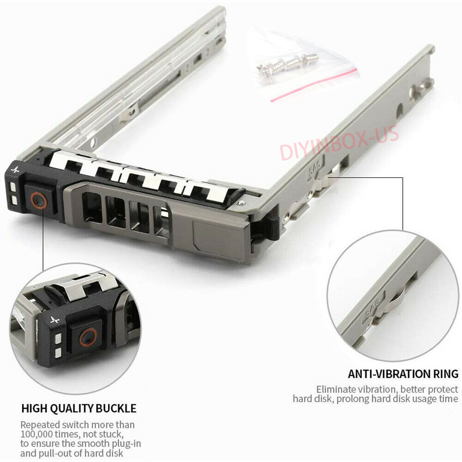 Lot 2.5" 8FKXC Drive Caddy For Dell PowerEdge R510, R610, R710, R630,R730, T630