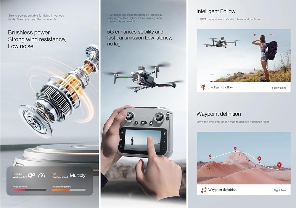 K18 Max RC Drone 8K GPS 5G Dual Camera Brushless Obstacle Avoid Foldable