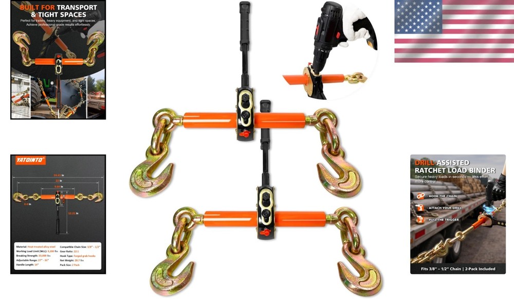 Fast Cargo Securement Bundle | Heavy-Duty Ratchet Binders