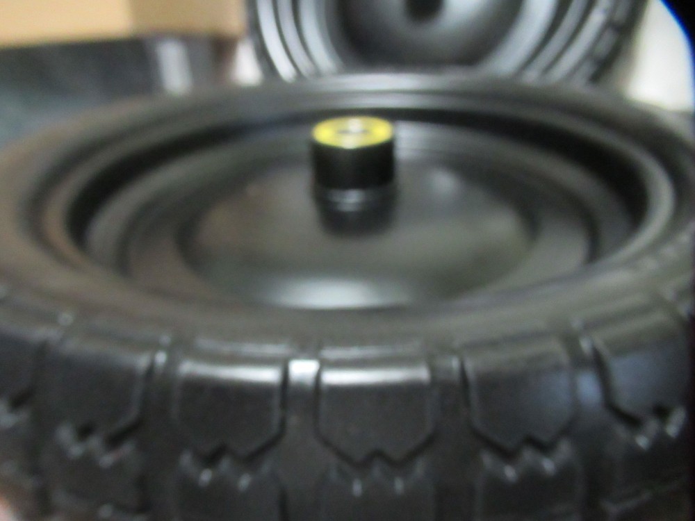 2 Pack 13" Flat free Solid Wheels with 5/8" Axle Bore Hole