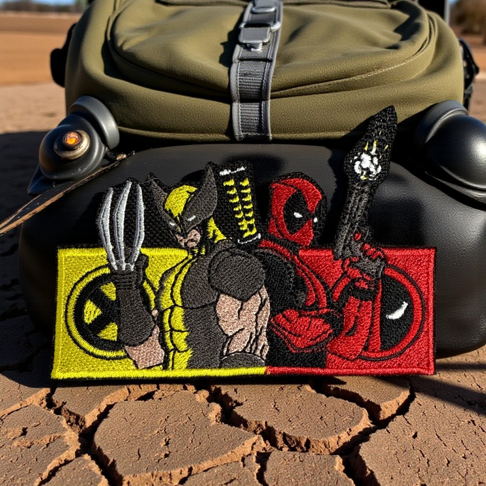 Deadpool & Wolverine Embroidery Patch 4" X 2.87