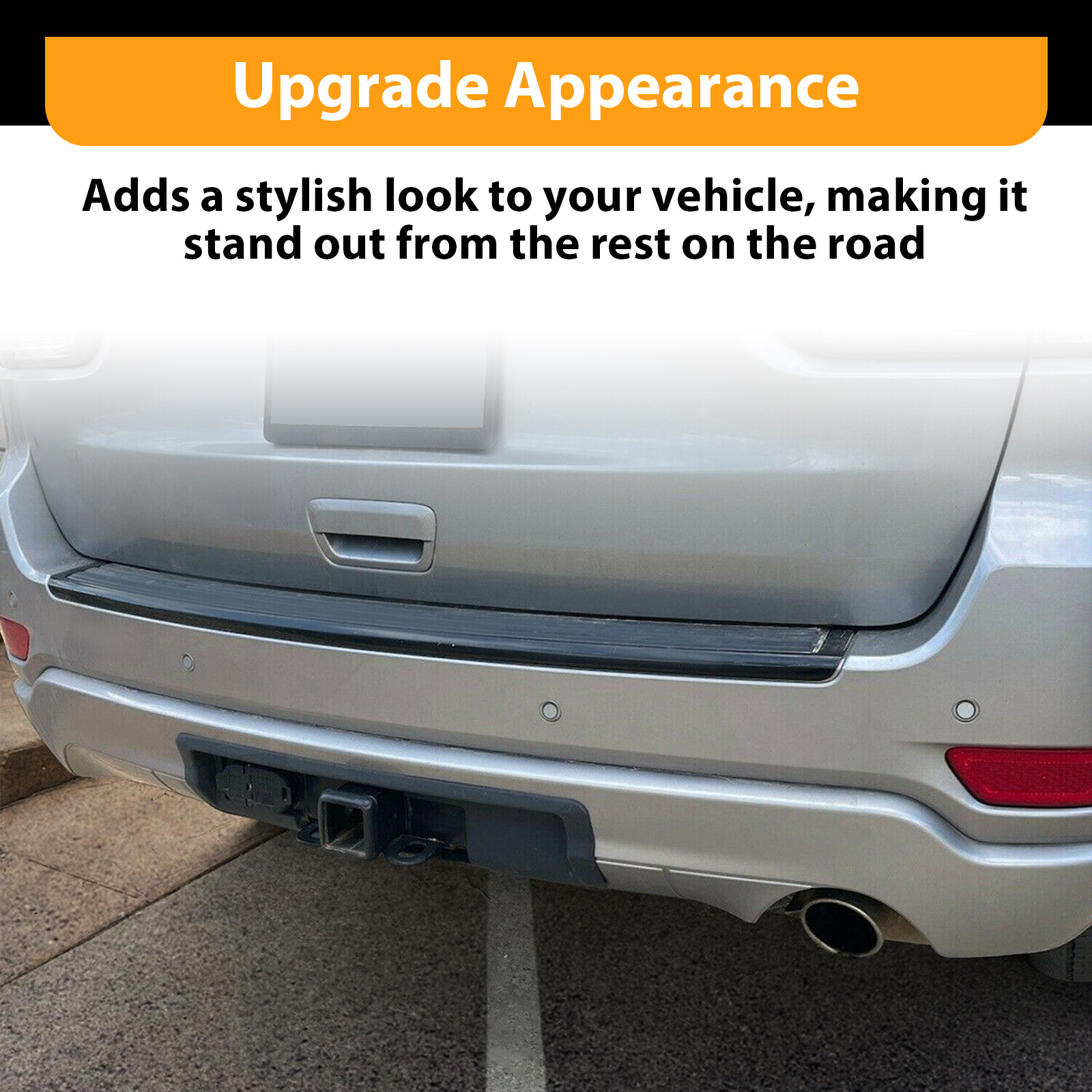 For 2011-2022 Jeep Grand Cherokee Steel Rear Trailer Hitch Receiver Hitch Bezel