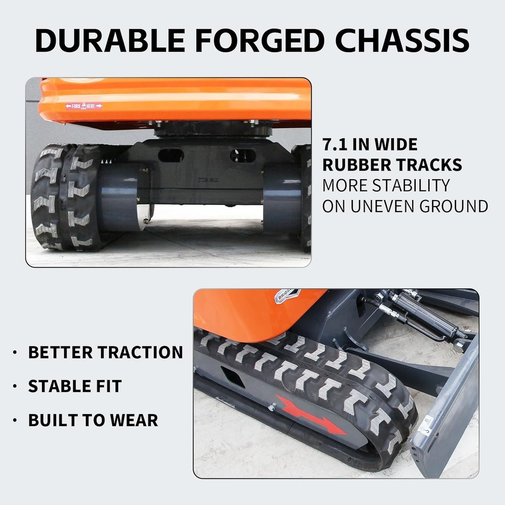 1.2 Ton Mini Excavator +2 Attachment B&S Engine & Pilot Control System EPA
