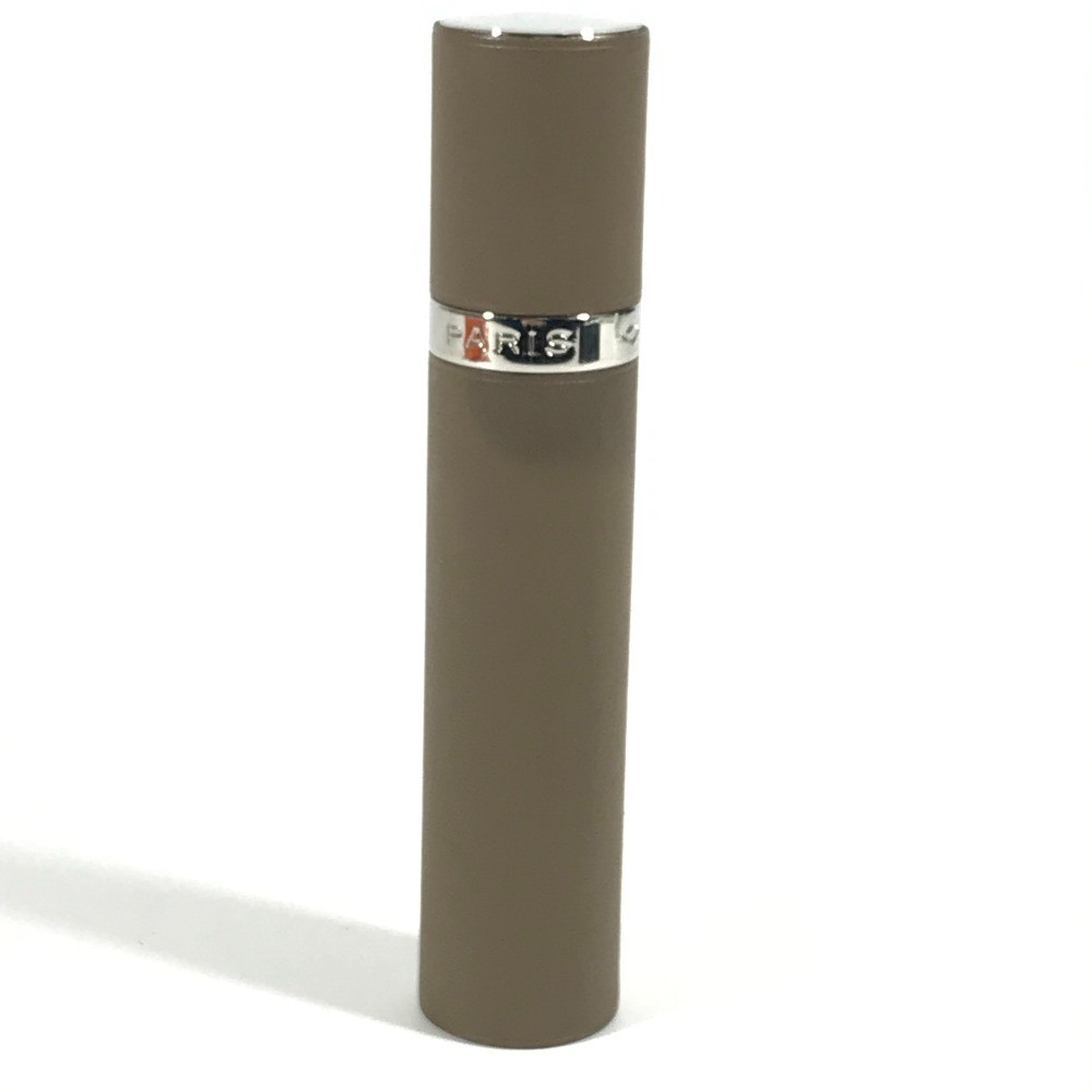 HERMES refillable Atomizer perfume case accessory case Leather Etoupe gray