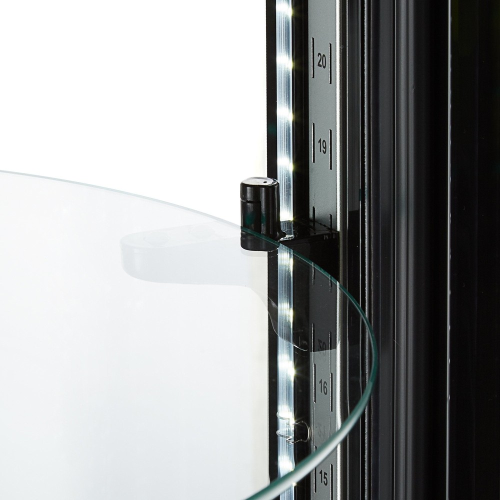 Black Circular Glass Refrigerated Display Case