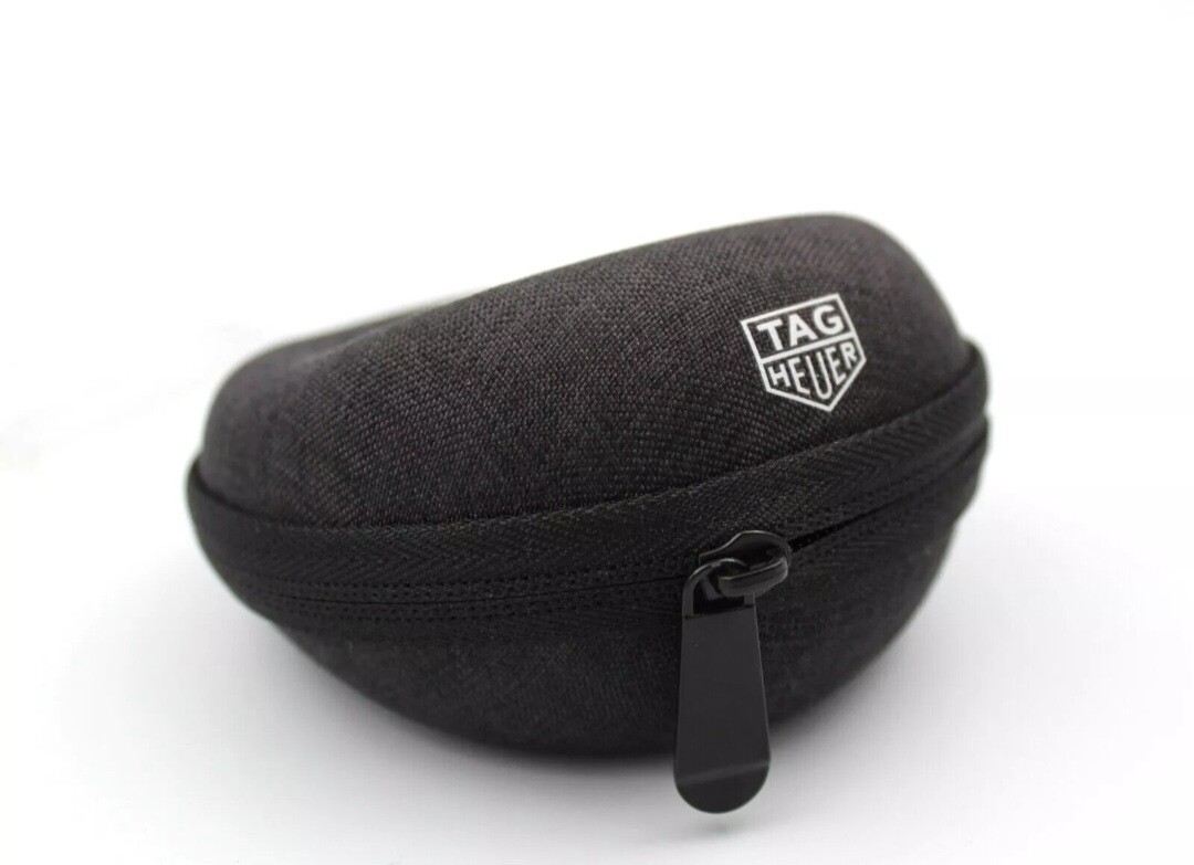 TAG Heuer Watch Storage Case Travel Compact Size w/ Zipper Round Black & Gray