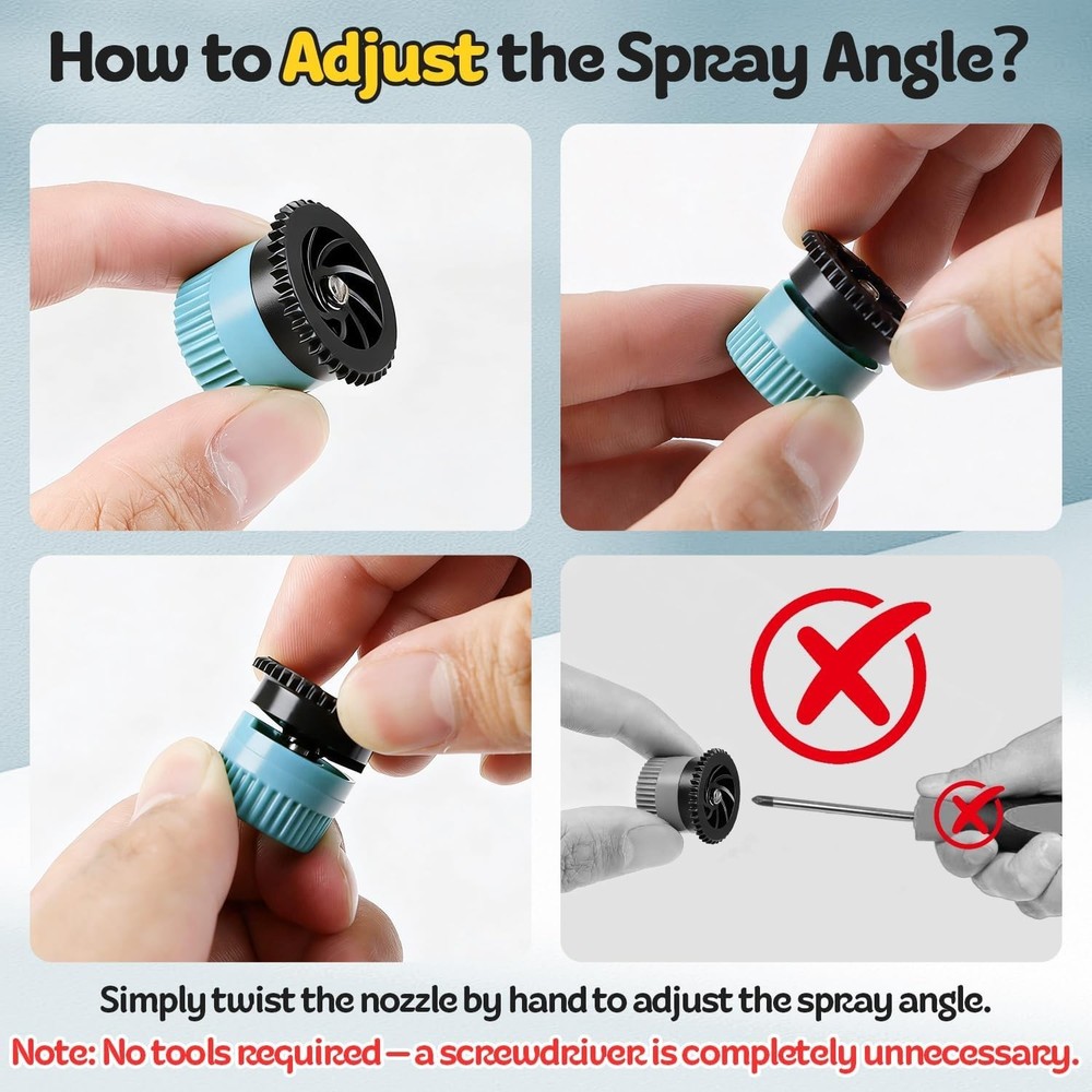 10 Pieces Variable Arc Nozzle Replacement PopUp Sprinkler Heads Compatible wit