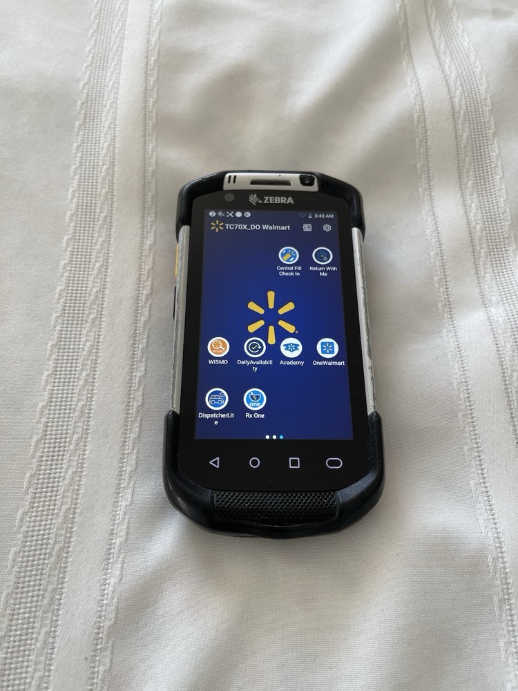 Two Zebra TC720L Scanners, Walmart Software. No batteries.
