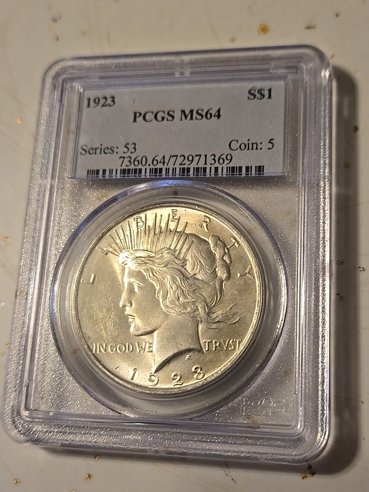 1923 Peace Silver Dollar - PCGS Certified MS64