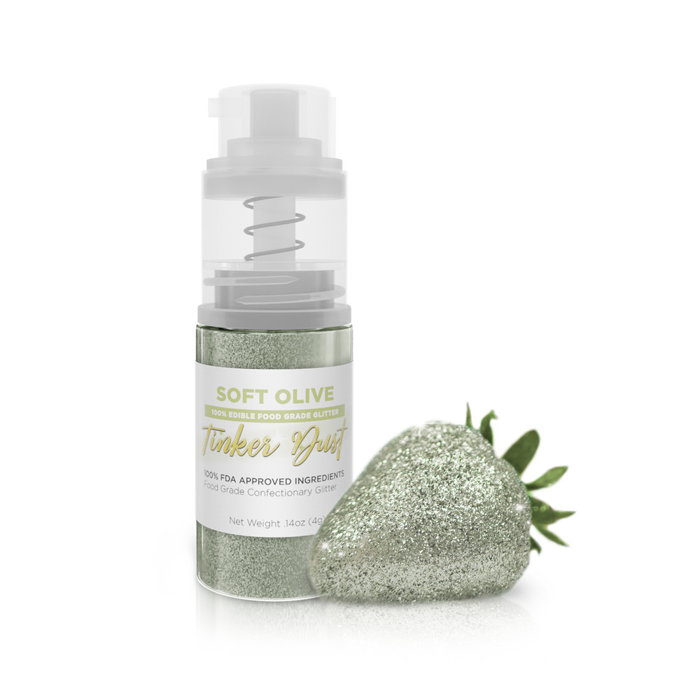 Tinker Dust - Soft Olive (4g 1x Pump) | Edible Glitter for Decorating
