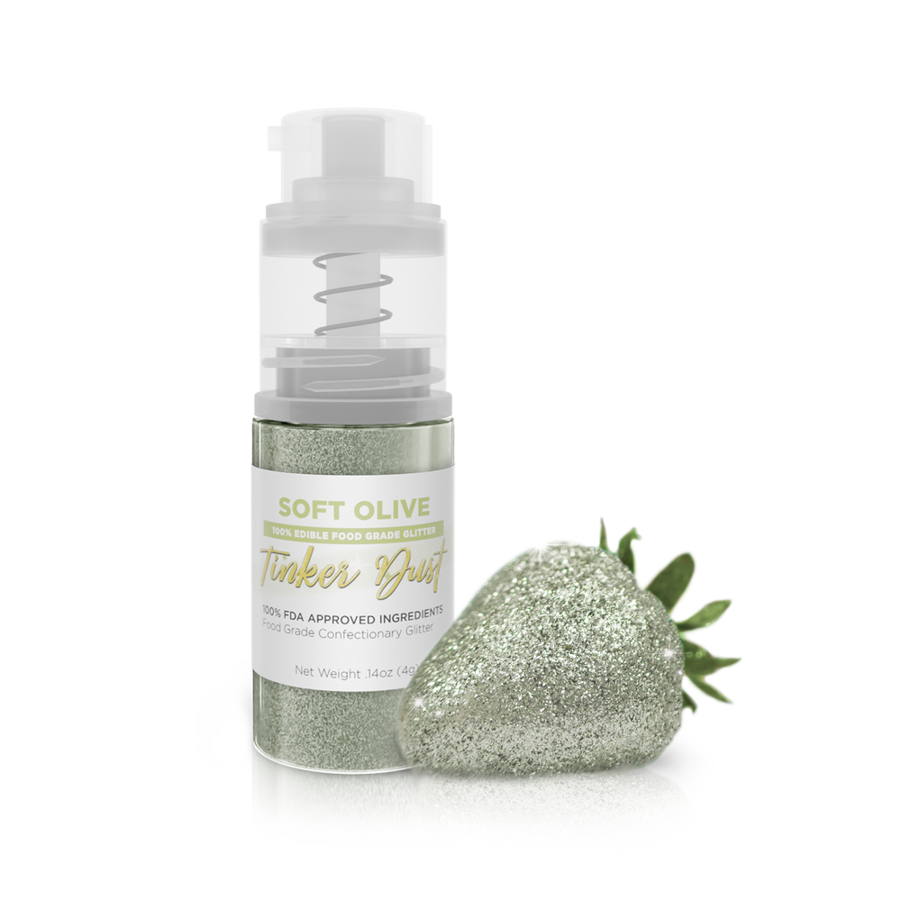 Tinker Dust - Soft Olive (4g 1x Pump) | Edible Glitter for Decorating