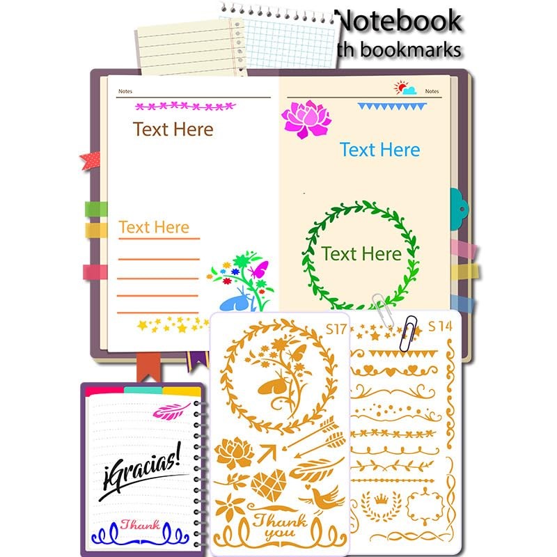 Letter & Number Stencils with Transparent Storage Box - 36 PCS Journal - 36pc