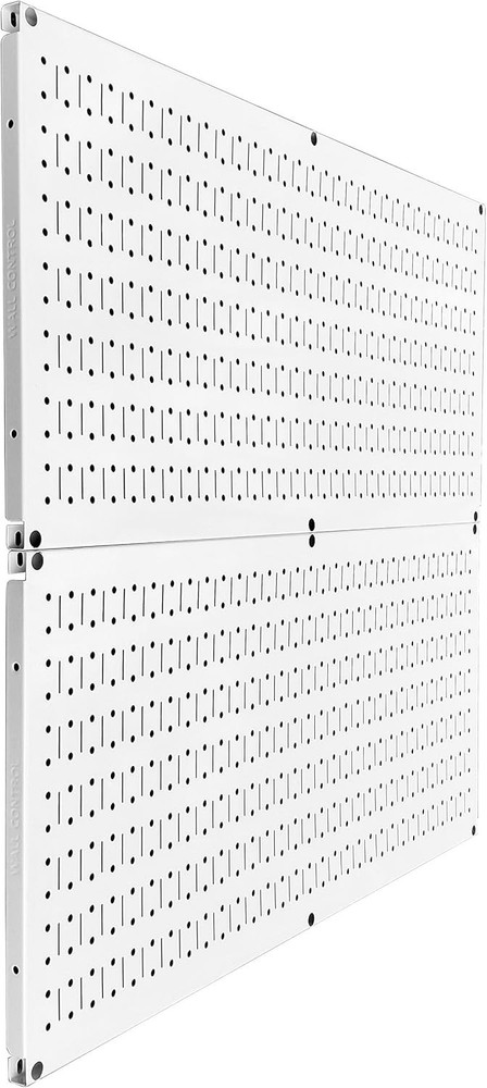 Powder-Coated White Pegboard Panels for Efficient Garage Tool Storage & Display